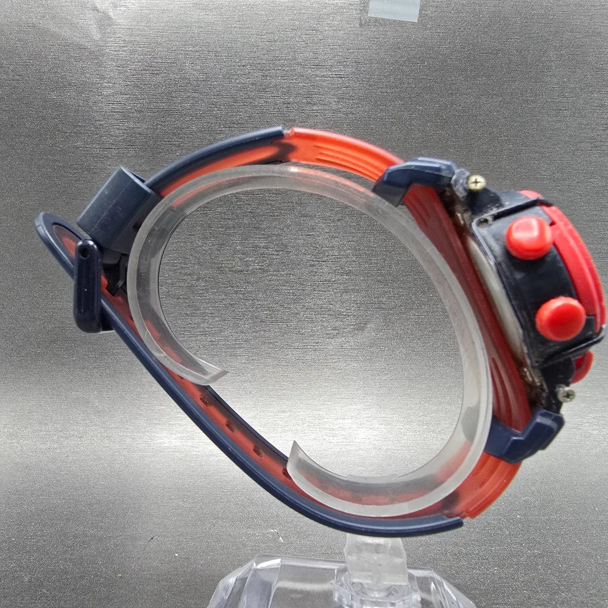 Casio Baby-G BG-370 Watch Women 34mm Blue Red Digital Alarm Chronograph New batt8