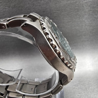 Fossil Dive Watch Men 40mm Gray Dial Titanium Chronograph Round TI-5010 NewBat 13