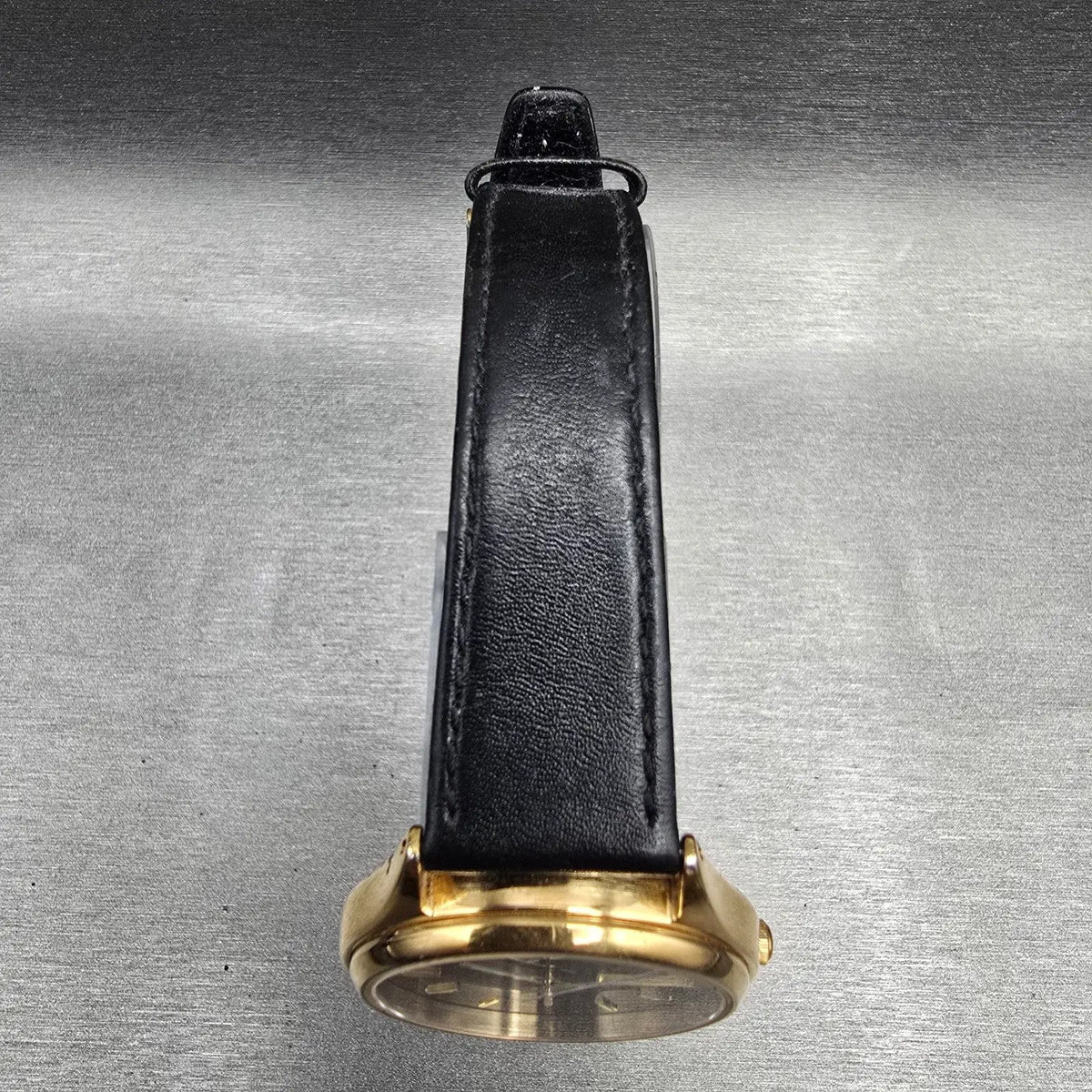 Seiko Watch Men 35mm Black Dial Gold Tone Daydate Round 7N43-8A99 New Battery5