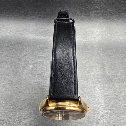 Seiko Watch Men 35mm Black Dial Gold Tone Daydate Round 7N43-8A99 New Battery5