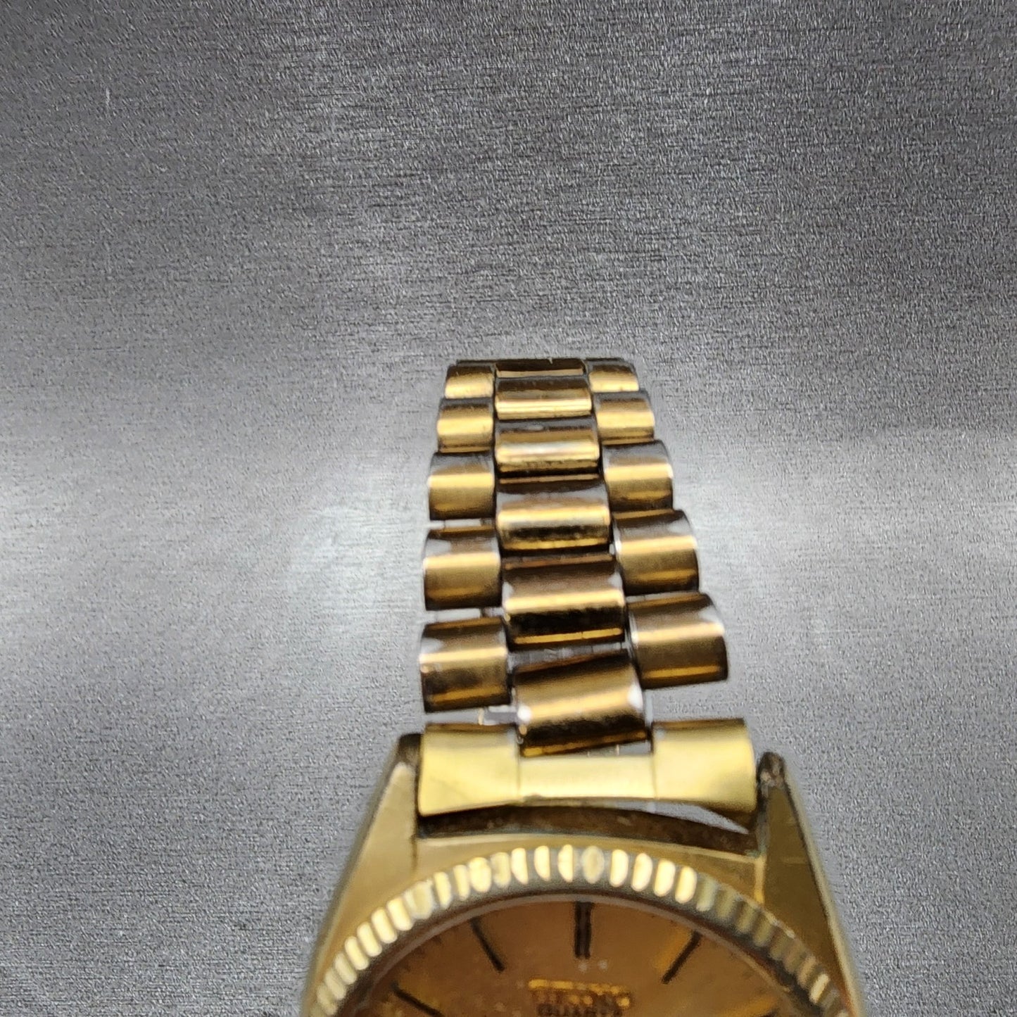 Seiko SQ President Watch Men 36mm Gold Dial Gold Tone Daydate 5y238a69 PARTS5
