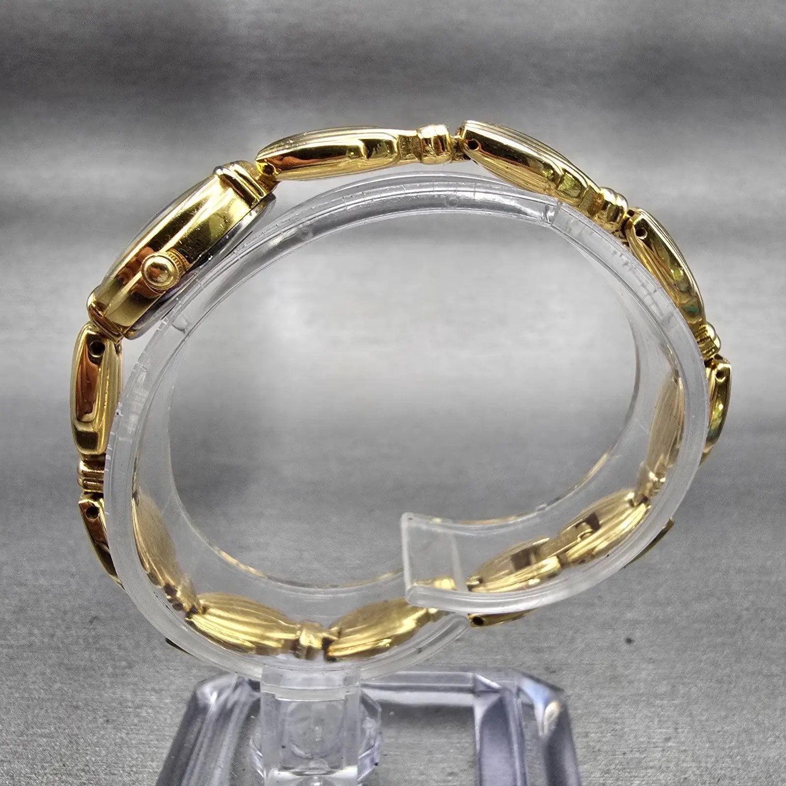 Citizen CQ Watch Women 16mm Black Dial Gold Tone Oval 3220-S29614 New Battery6