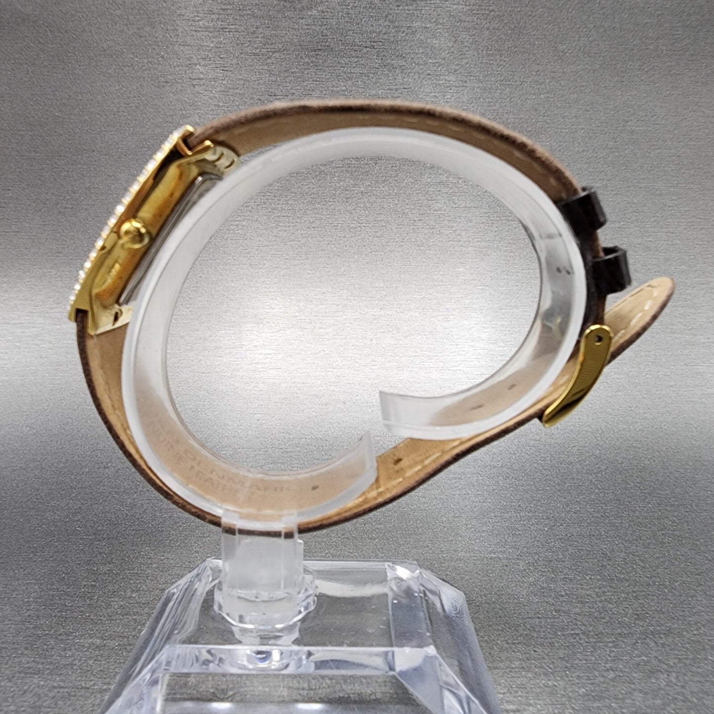 Skagen Mickey Mouse Watch Women 27mm White Dial Gold Tone Rectangle New Battery
