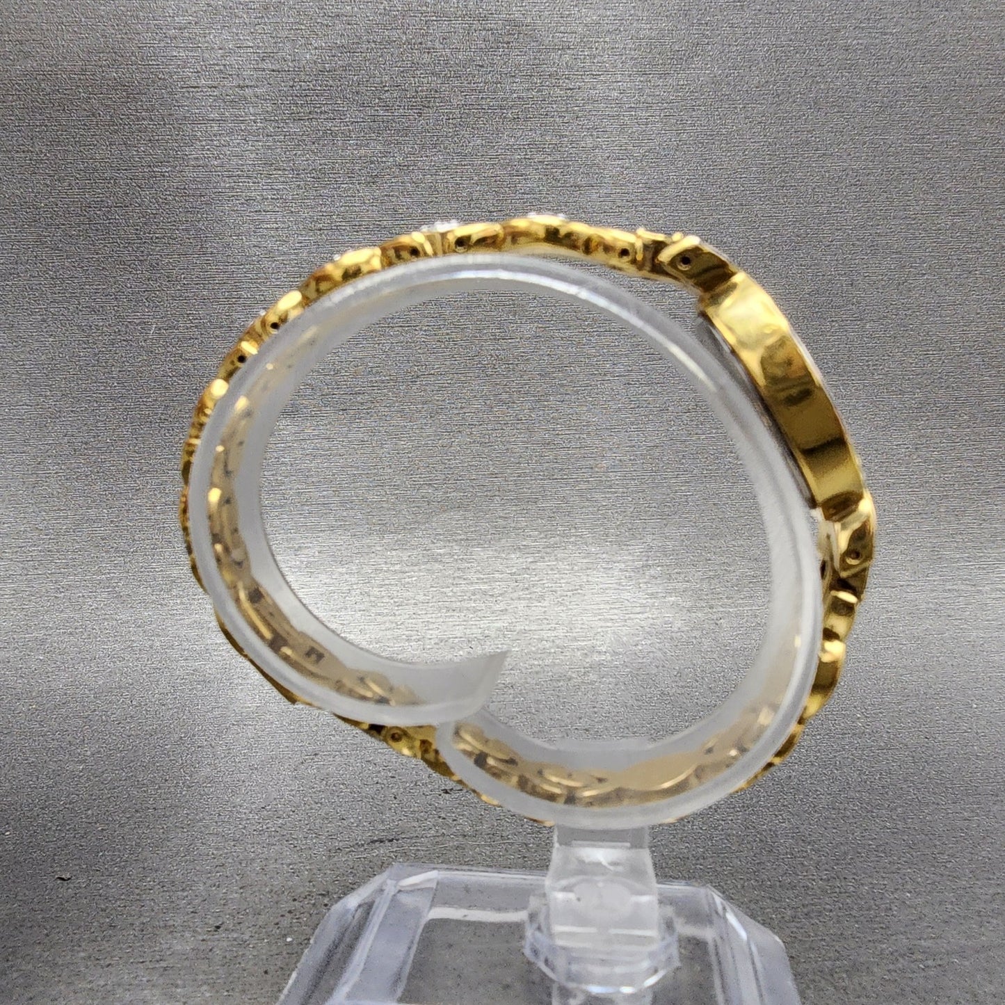 Elgin Watch Women 17mm Champagne Dial Gold Tone Oval EG117 New Battery8
