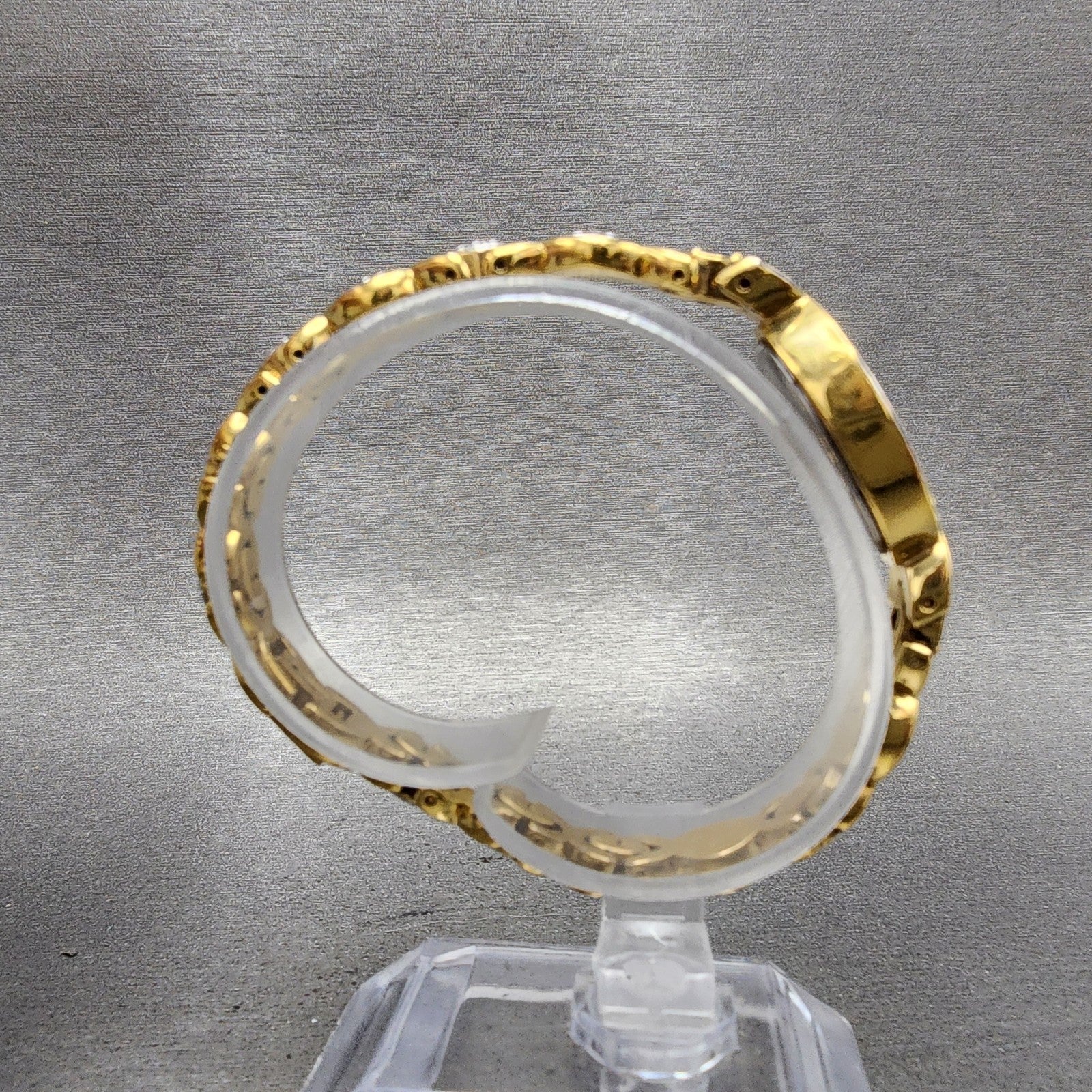 Elgin Watch Women 17mm Champagne Dial Gold Tone Oval EG117 New Battery8