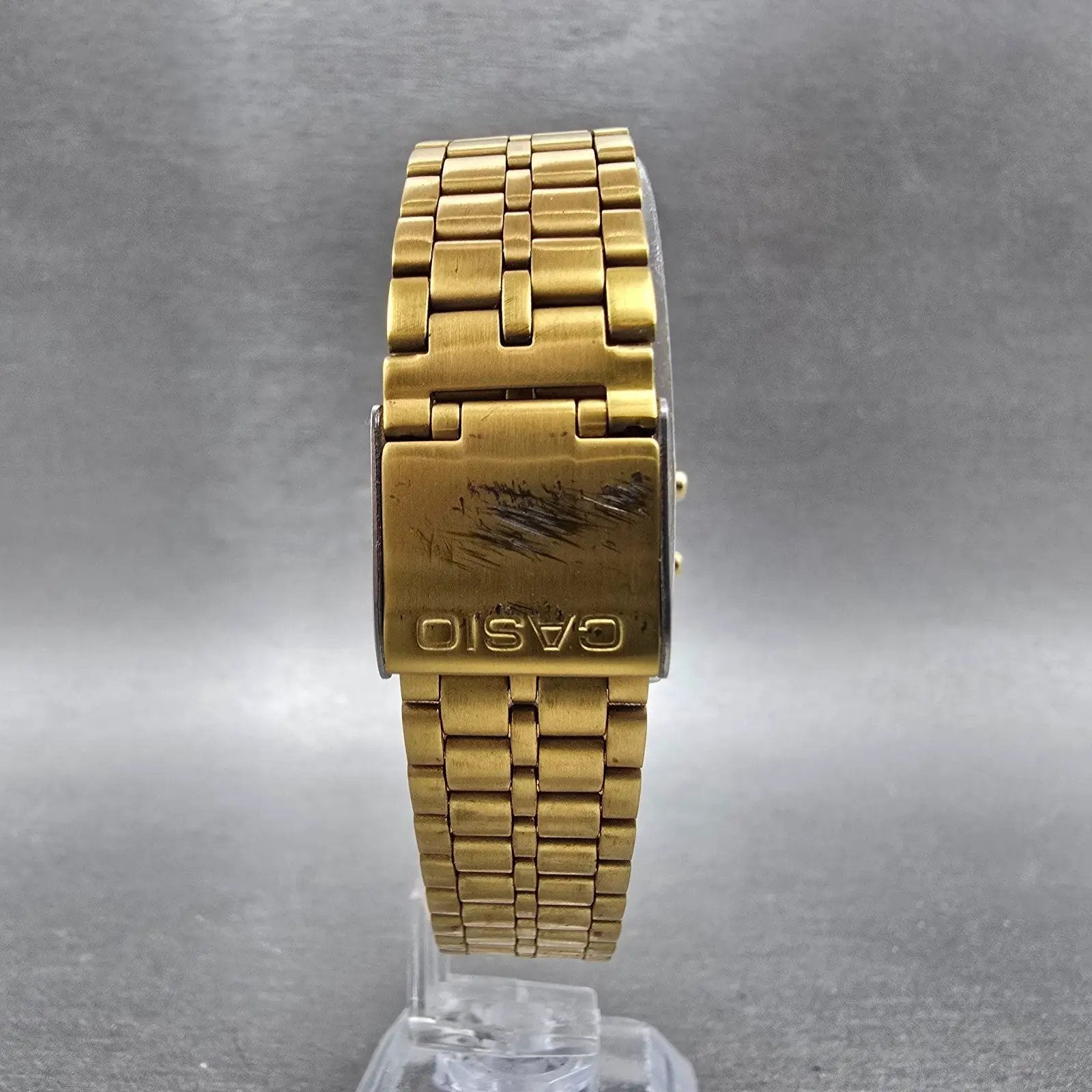 Casio World Time Watch Men 33mm Digital Gold Alarm Chronograph A500W New Battery7