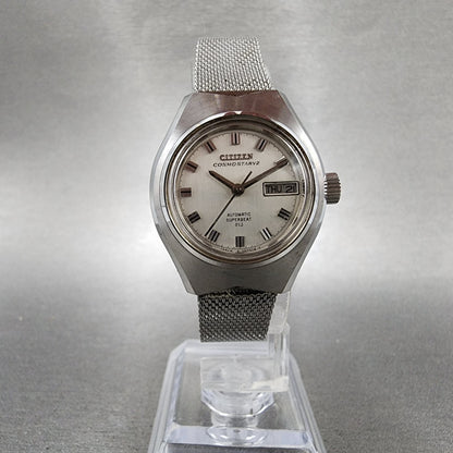 Citizen Cosmo Star V2 Watch Women 26mm Silver Dial Silver Tone Daydate Runs5