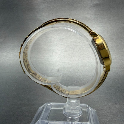 Elgin Watch Women 18mm MOP Dial Gold Tone Oval EG8074 Diamond New Battery GT768
