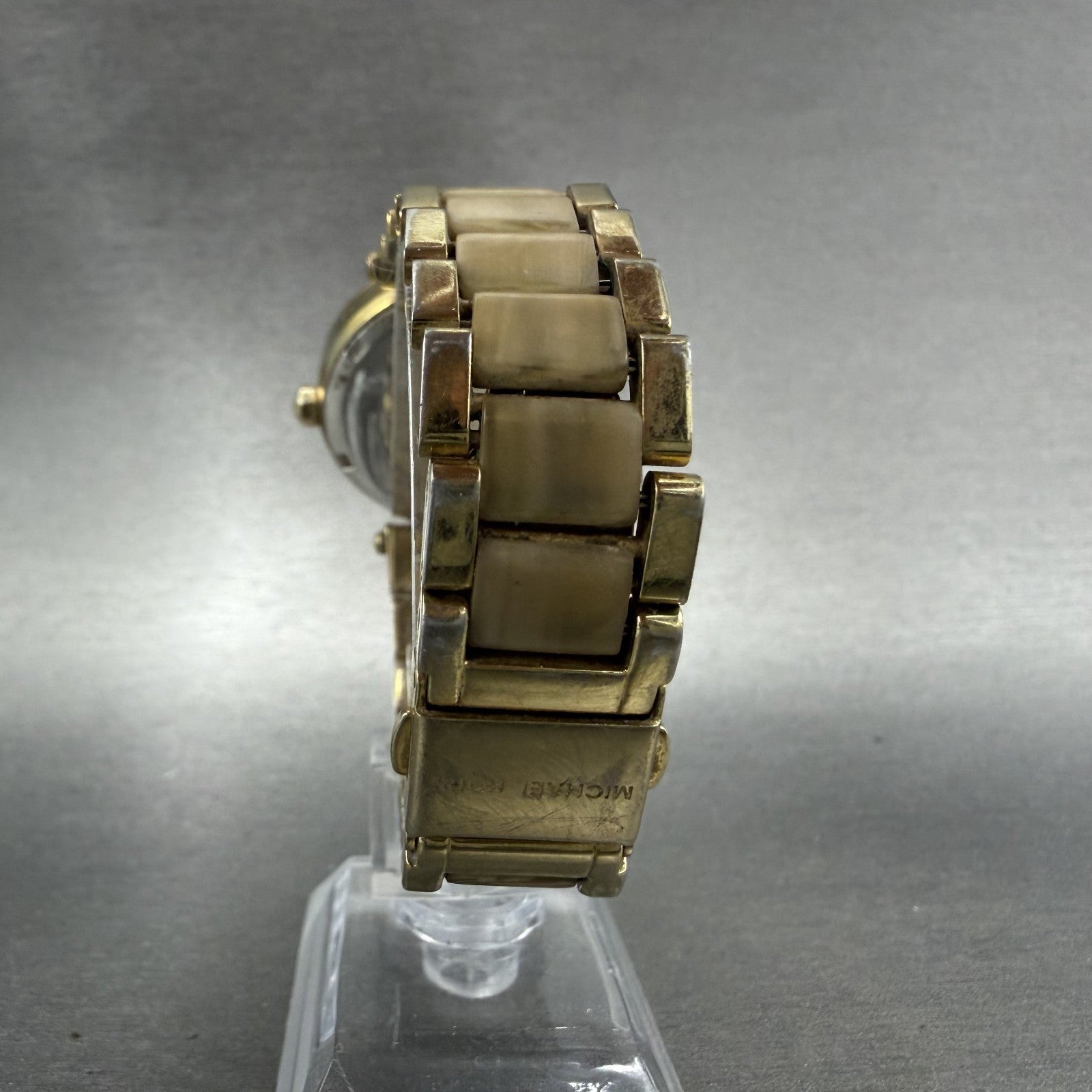 Michael Kors Mini Parker Watch Women 33mm Champange Dial Gold MK-5842 New batt7