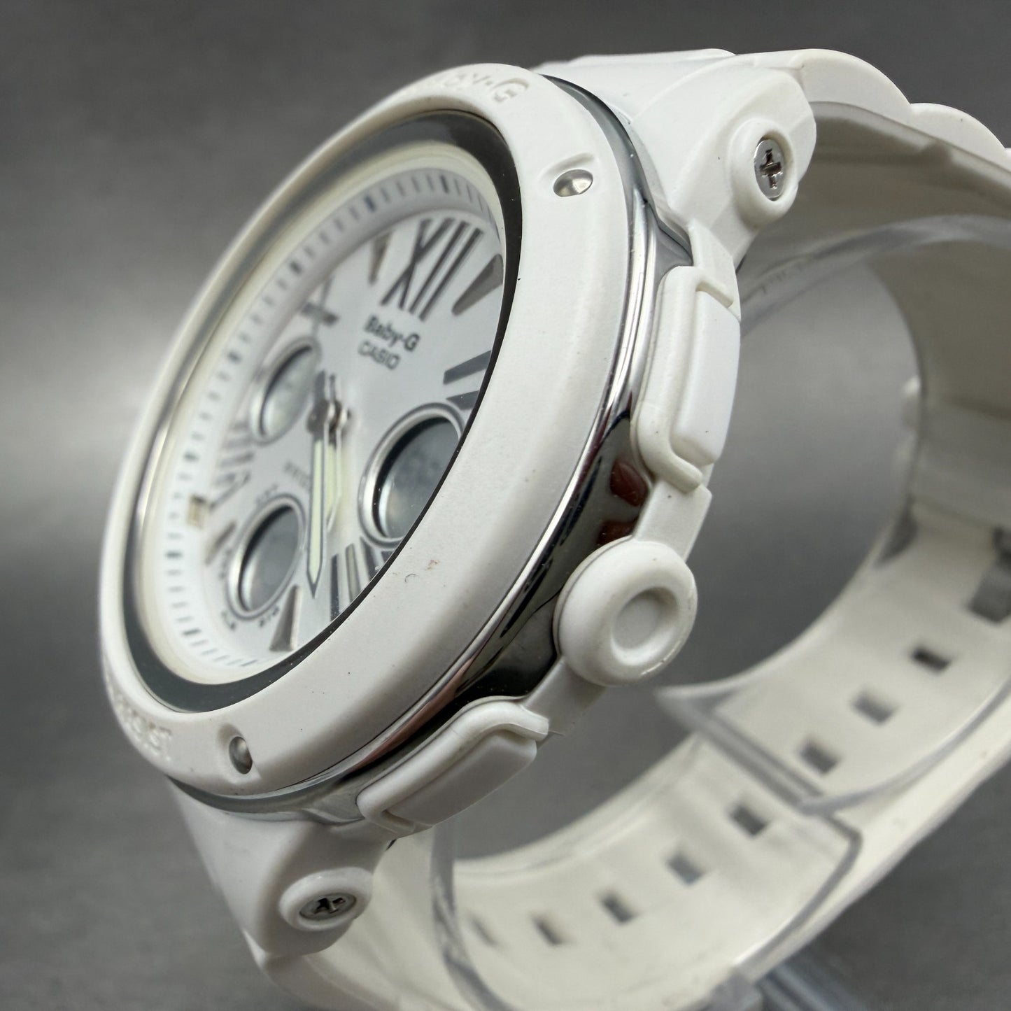 Casio Baby-G Watch Women 43mm Analog Digital White Alarm Chrono BGA-152 New Batt2
