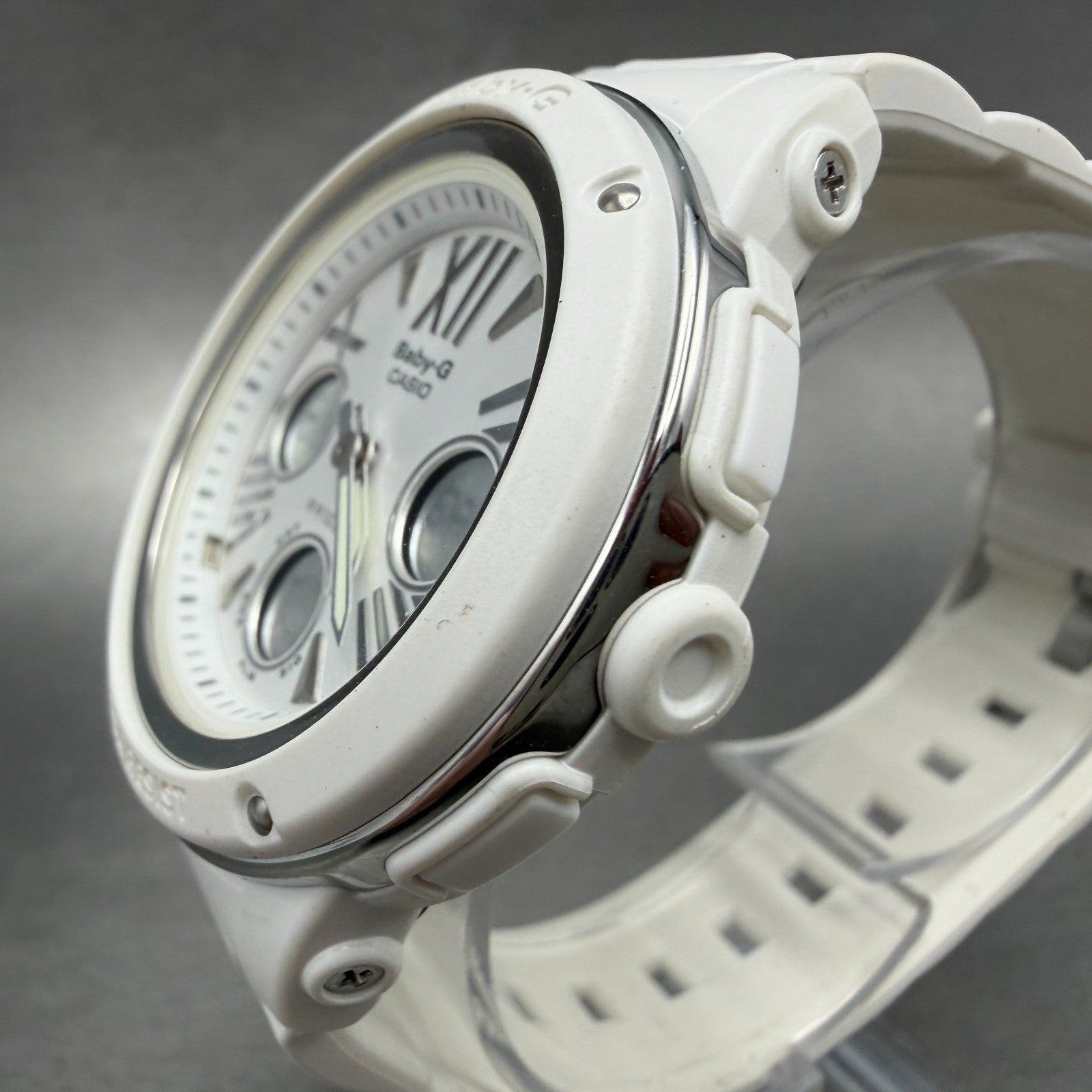Casio Baby-G Watch Women 43mm Analog Digital White Alarm Chrono BGA-152 New Batt2