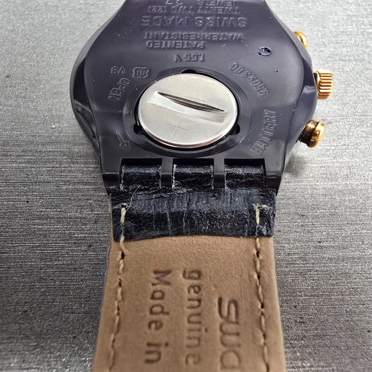Swatch Chrono Timeless Zone Watch Men 37mm Silver Dial SCN104 New Battery NOS14