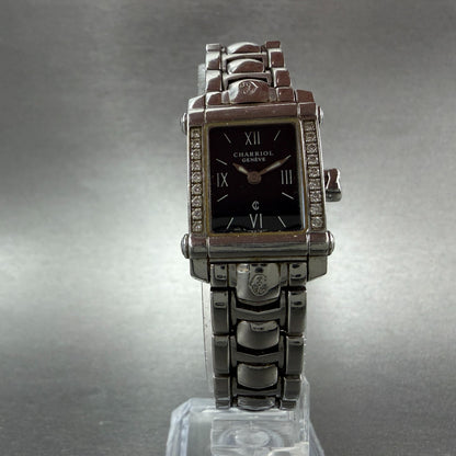 Philippe Charriol Colvmbvs Watch Women 20mm Black Dial Steel Diamond Bezel Works5