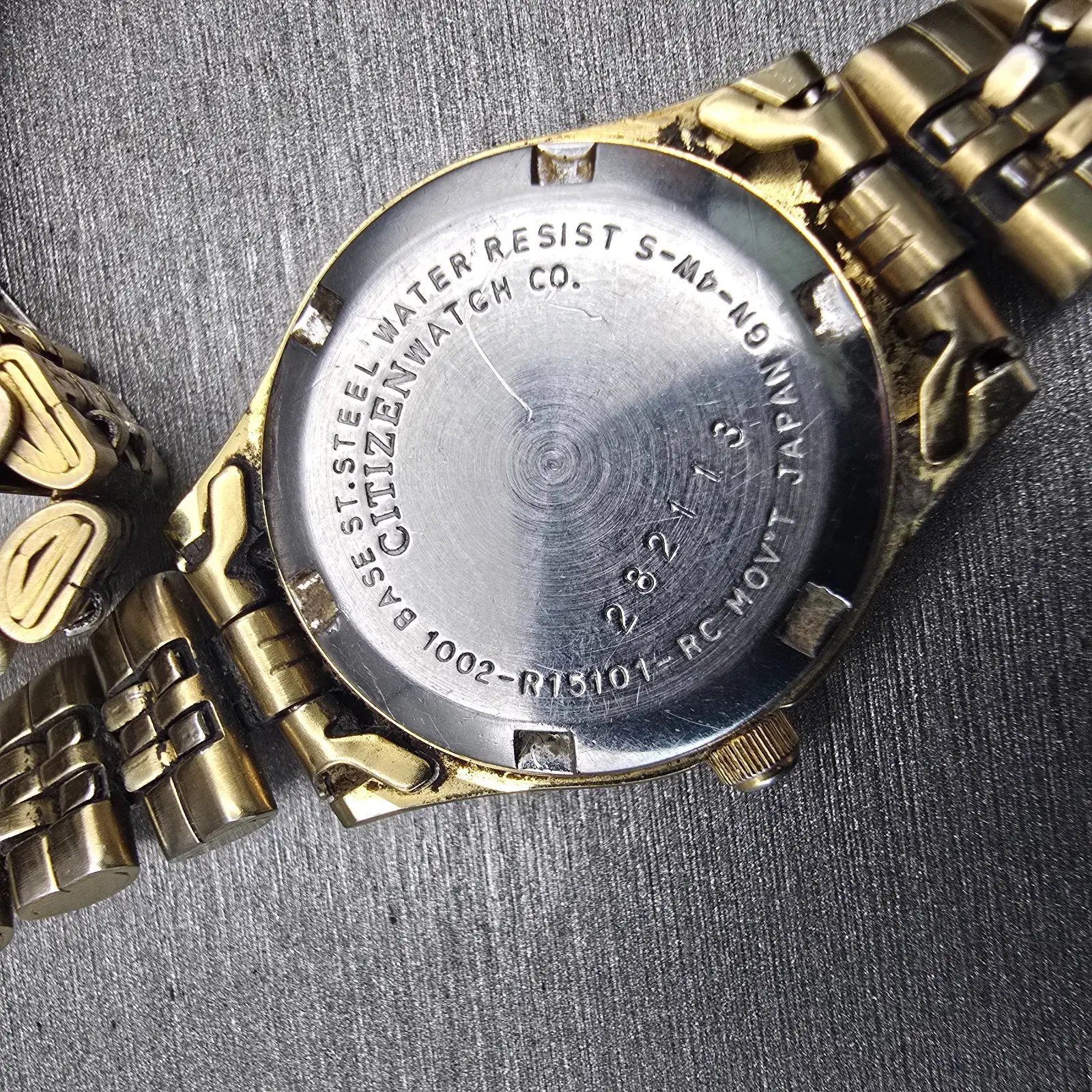 Citizen CQ Watch Women 25mm Gold Dial Gold Tone Daydate 1002-R15101 New Battery10
