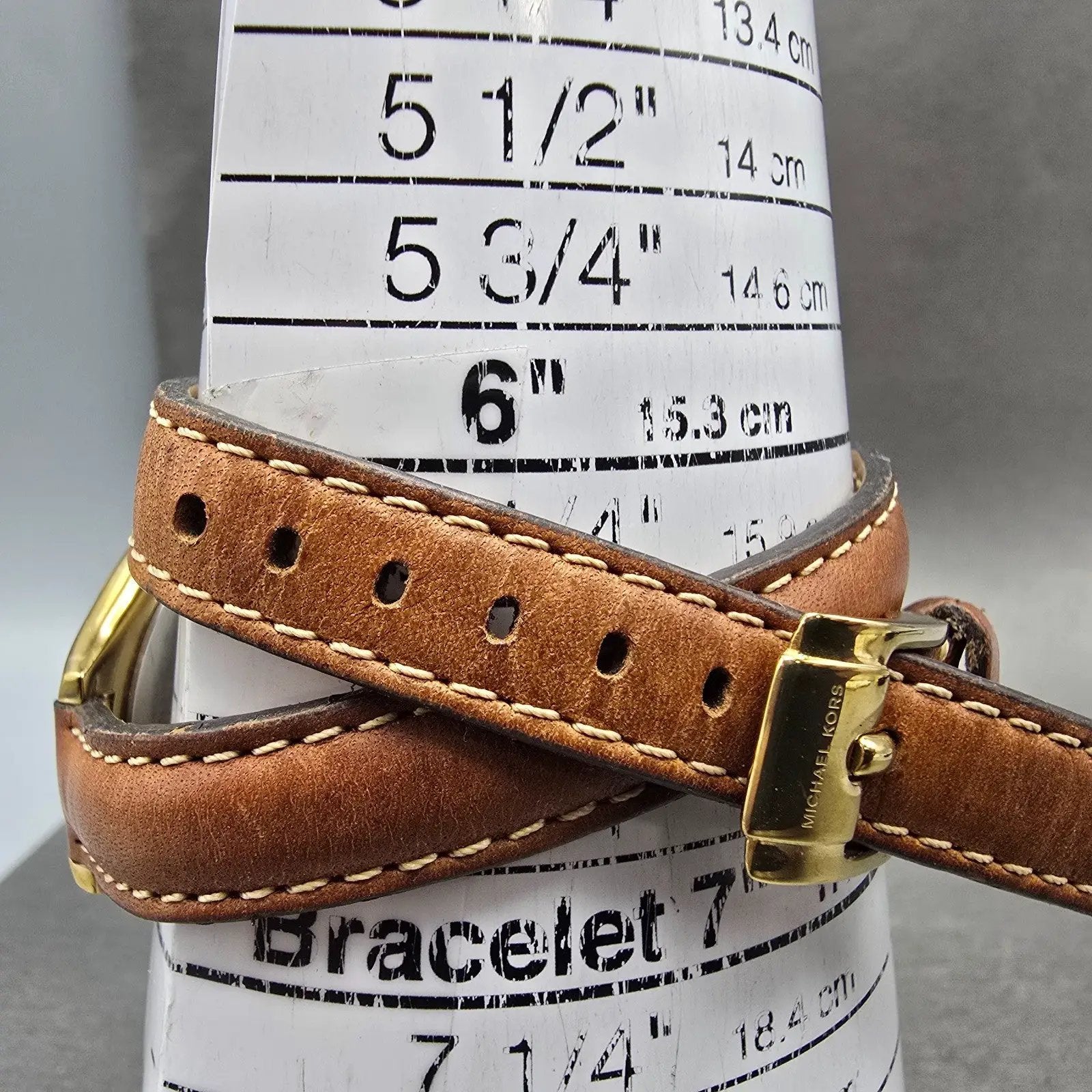 Michael kors Runway Watch Women 42mm Gold Dial Gold Tone Round MK-2256 New BattL10