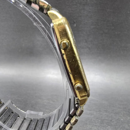 Seiko Analog Digital Watch Men 28mm Black Dial Gold H249 Movement H249-5020 PART4
