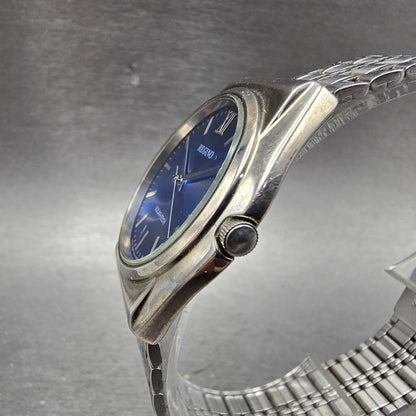 Citizen Reguno Solar Watch Men 35mm Blue Dial Silver Tone E031-K005418 Runs3