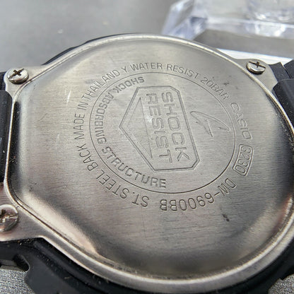 Casio GShock DW6900BB Watch Men 50mm Digital LCD Black Tone Alarm Chrono Works9