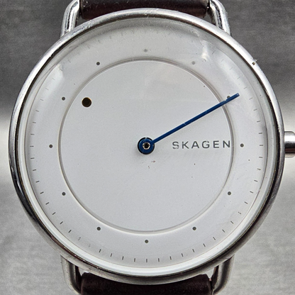 Skagen Horisont Watch Men 40mm White Dial Silver Tone Round SKW6487 New Battery1
