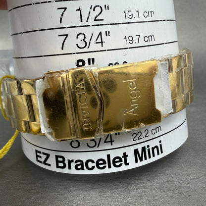 Invicta Watch Women 38mm White Dial Gold Tone Round 14717 New Battery10