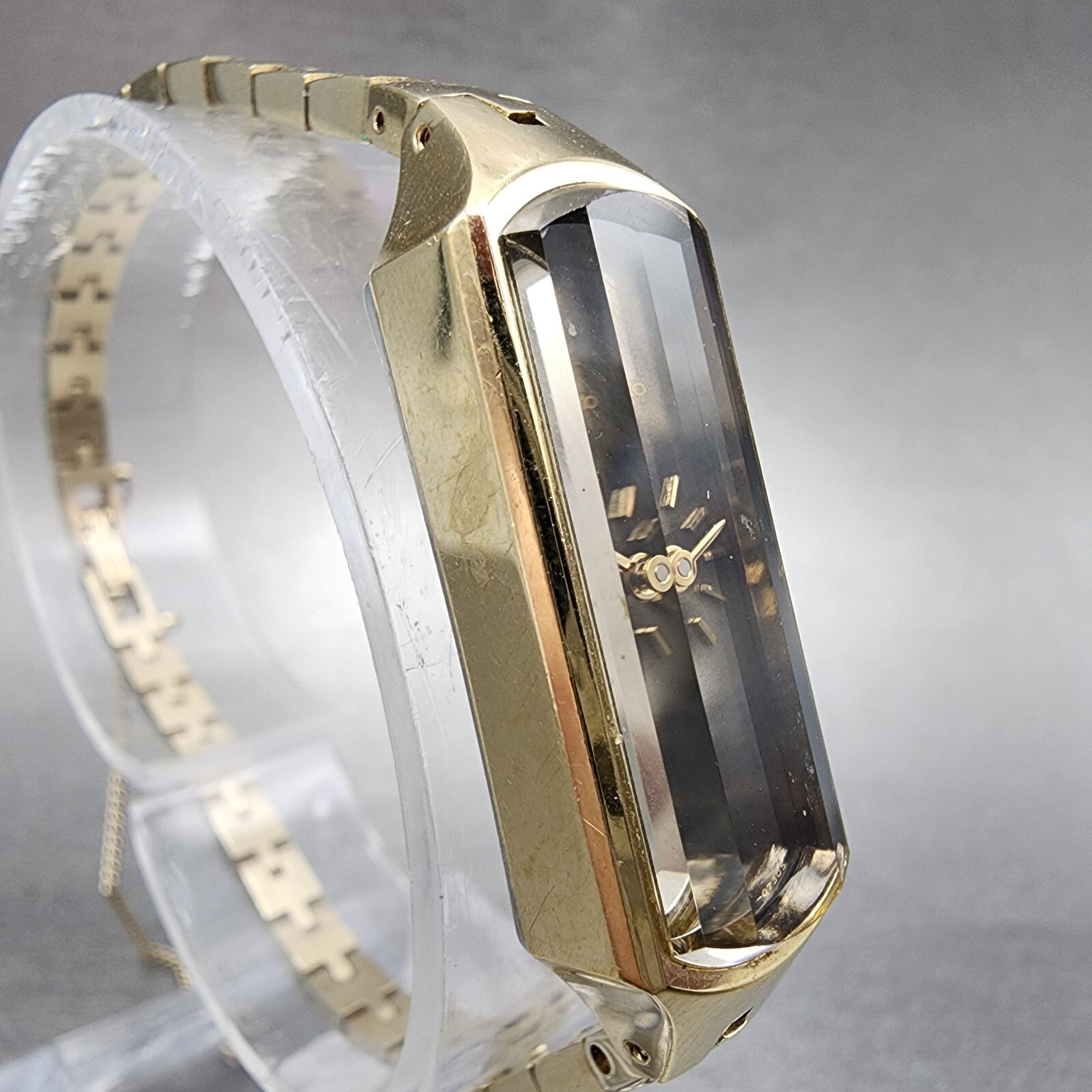 Seiko Watch Women 12mm Brown Dial Gold Tone Manual Wind 1520366G PARTS4