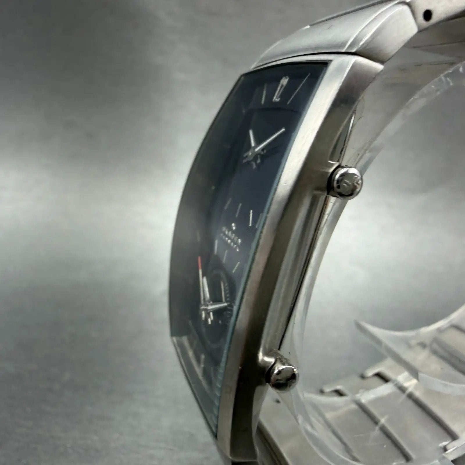 Skagen Dual Time Watch Men 31mm Black Dial Silver Tone 281LSXB New Battery2