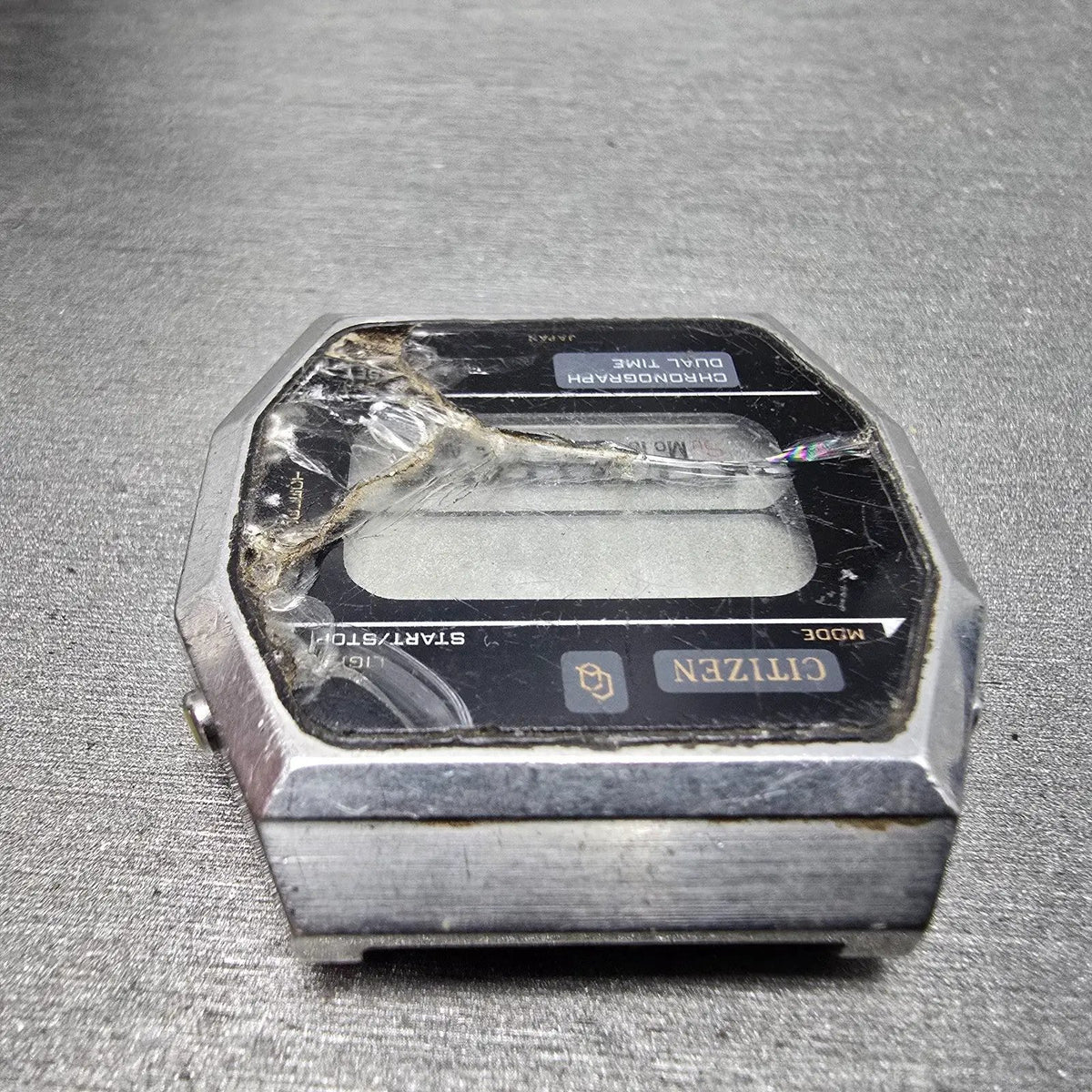 Citizen Digital Watch Men 36mm Chronograph Dual Time Octagon 4-097157 PARTS5
