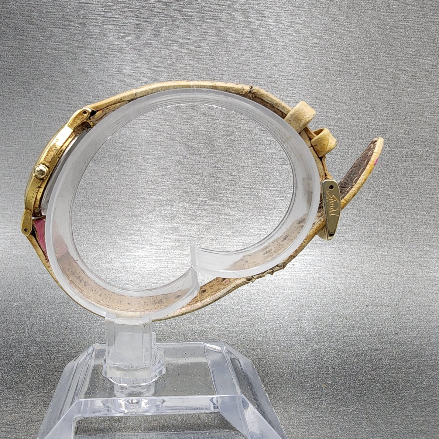 Seiko Watch Women 26mm Gold Floral Dial Gold Tone Round 1n000d59 New Battery6