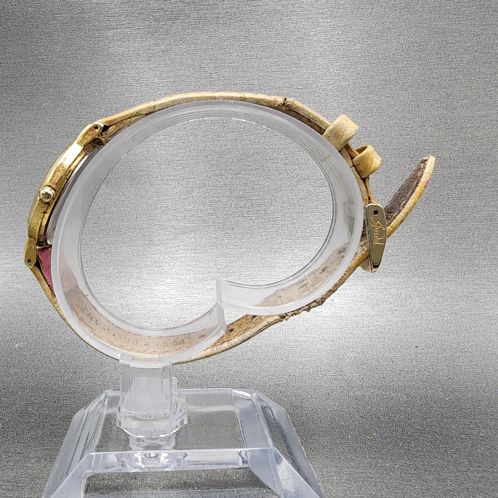Seiko Watch Women 26mm Gold Floral Dial Gold Tone Round 1n000d59 New Battery6