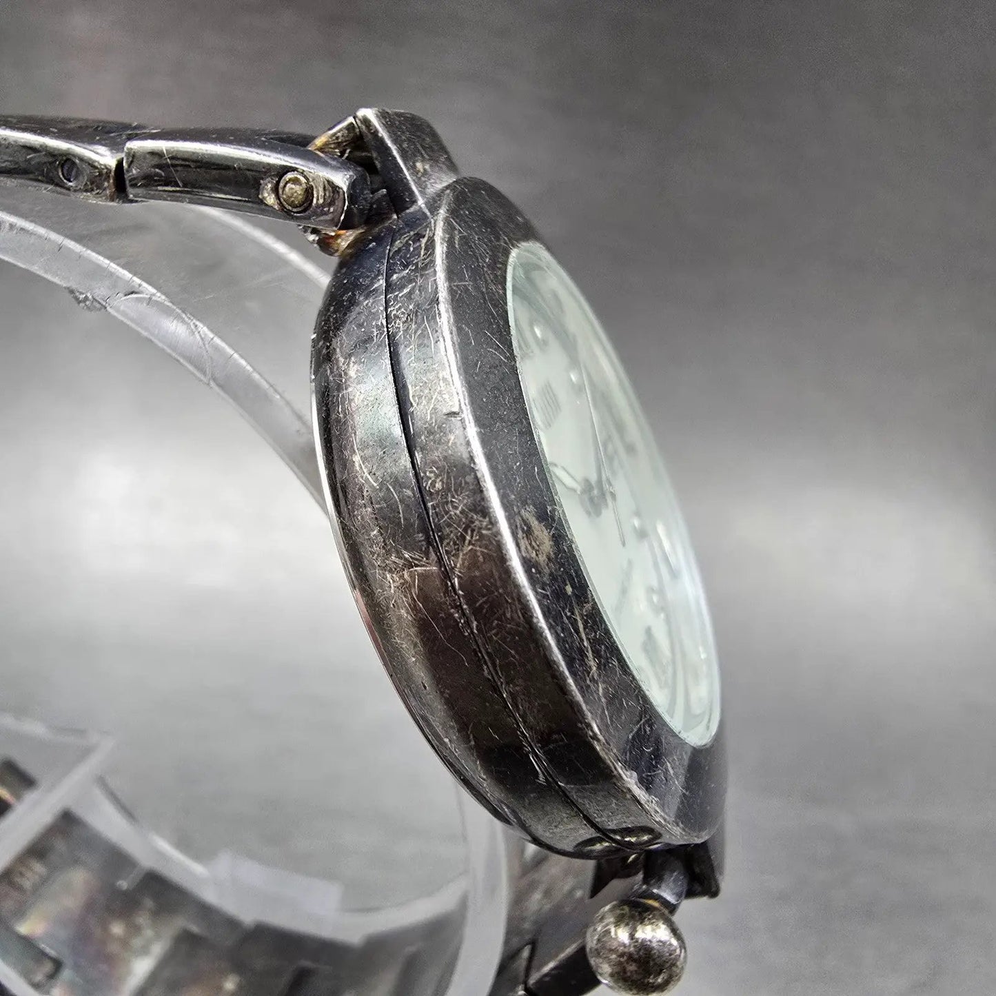 Ecclissi Sterling Silver Watch Women 32mm MOP Dial Round 22340 New Battery3