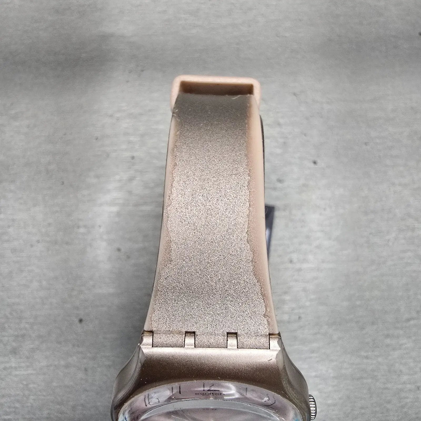 Swatch PINKBAYA Watch Women Pink Dial Pink Case Date Round GP403 New Battery4