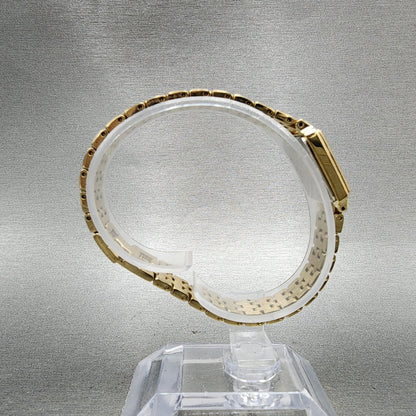 Seiko Tank Watch Women 16mm Champagne  Dial Gold Tone 1n010FH0 New Battery8