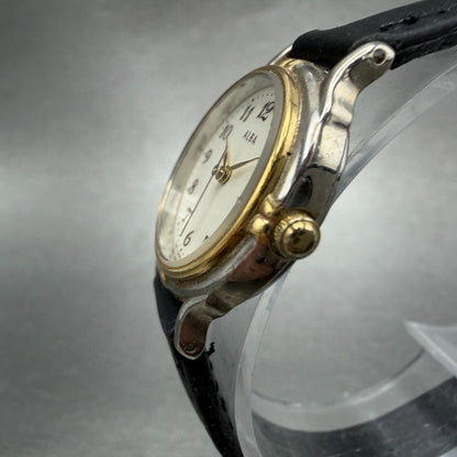 Seiko Alba Watch Women 23mm White Dial Two Tone Round 1N01-0EM0 New Battery2