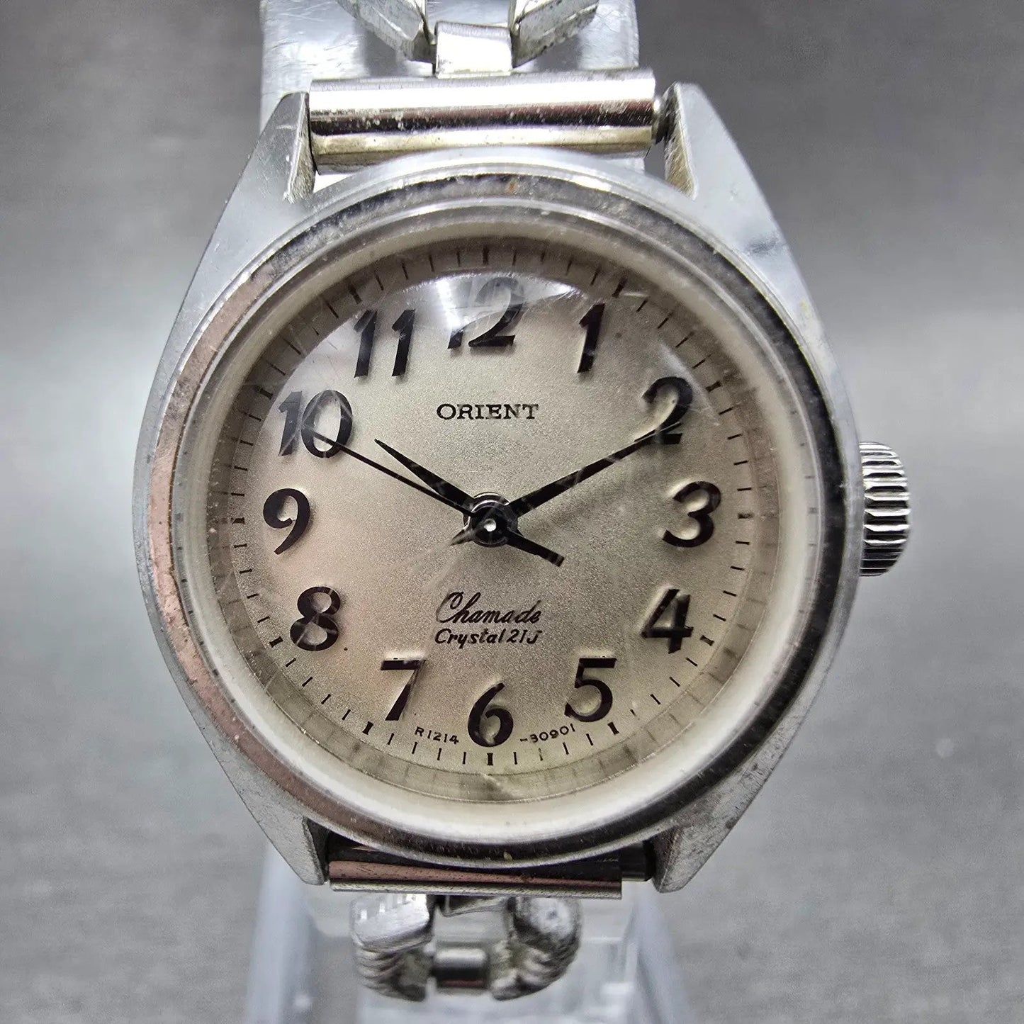 Orient Chamade Watch Women 23mm Silver Dial Silver Tone Manual E121-30900 Runs0