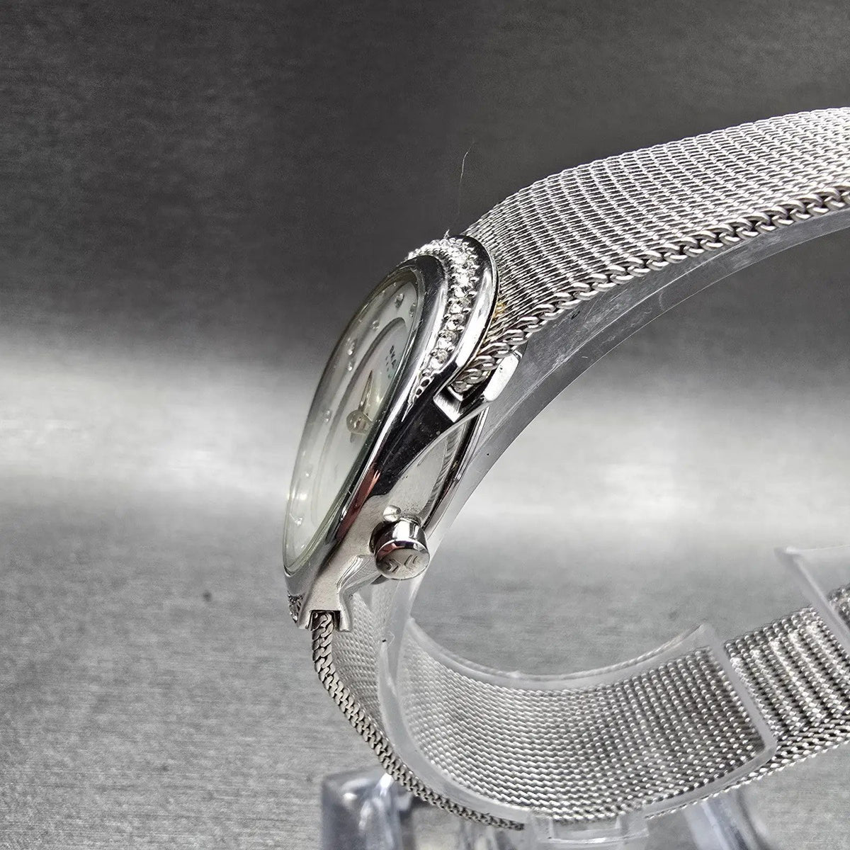 Skagen Watch Women 23mm MOP Dial Silver Tone Gemmed Oval 686XSGSC New Battery2