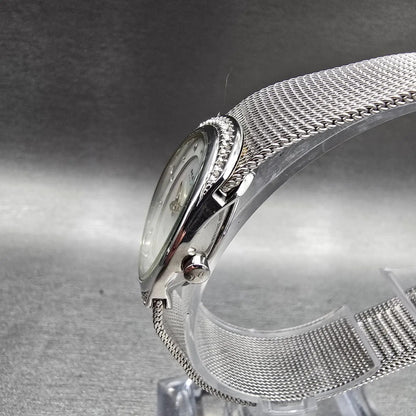 Skagen Watch Women 23mm MOP Dial Silver Tone Gemmed Oval 686XSGSC New Battery2