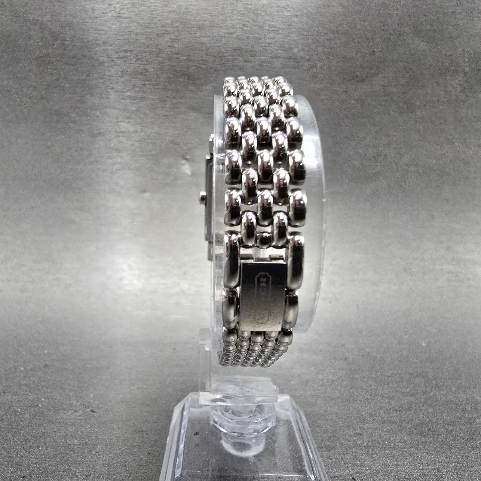 Coach Tank Watch Women 17mm Silver Dial Silver Tone CA.66.7.14.0624 New Battery7