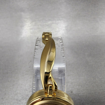 Grand Jour Interchangeable Bezel Watch Women 22mm MOP Dial Gold Tone New Battery6