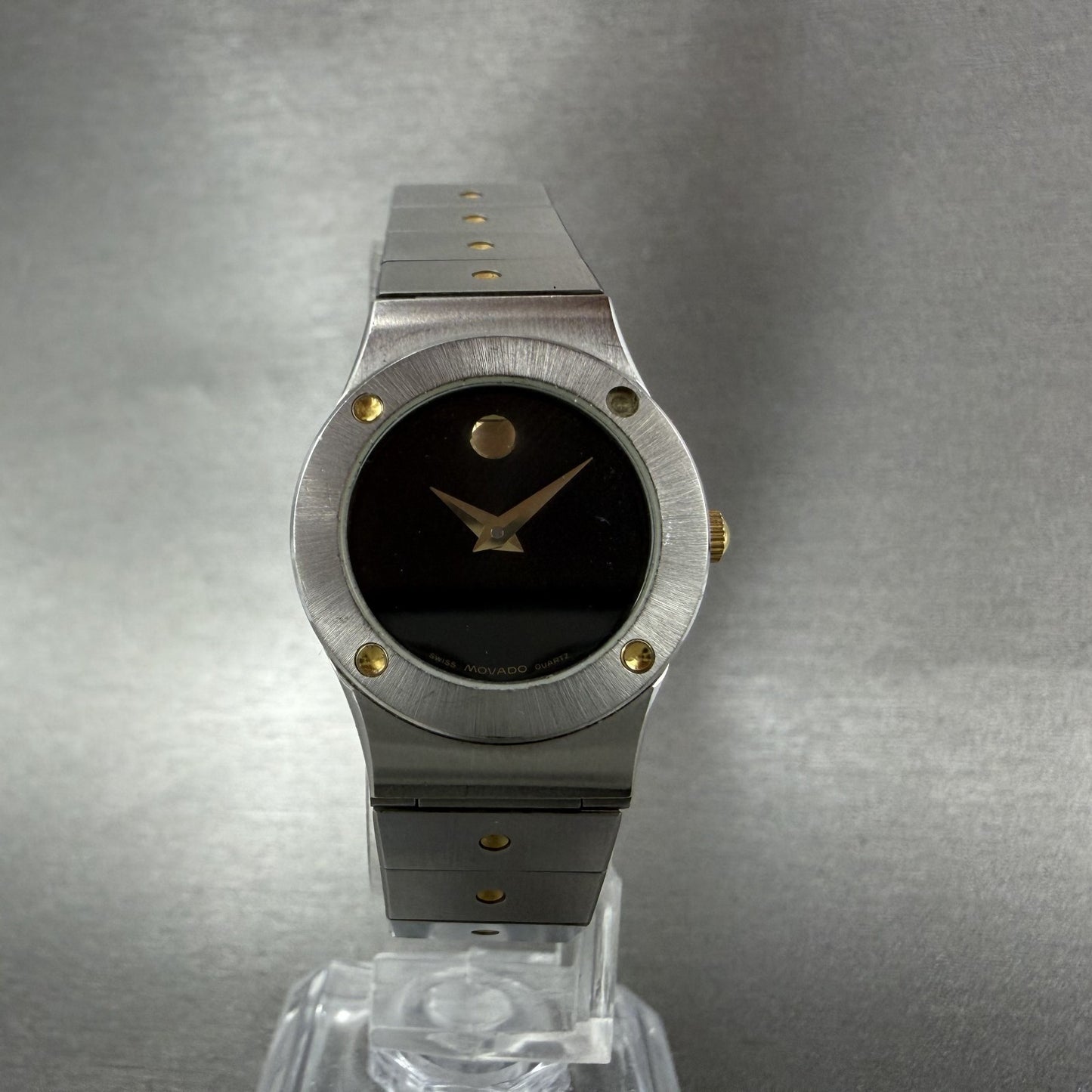 Movado Museum watch Women 23mm Black Dial Two Tone Round 88.A1.836.K New Battery5