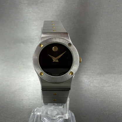 Movado Museum watch Women 23mm Black Dial Two Tone Round 88.A1.836.K New Battery5