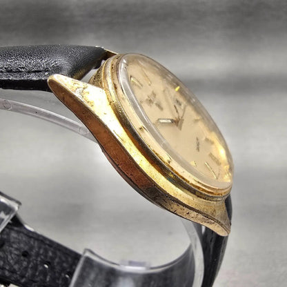 Seiko Pulsar Watch Men 36mm Champagne Dial Gold Tone Date Y562-8139 New Battery3