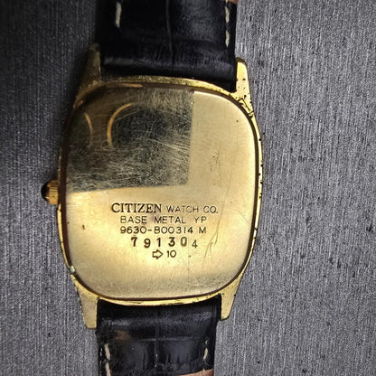 Citizen Watch Women 26mm Silver Dial Gold Tone Oval 9630-B00314 New Battery10