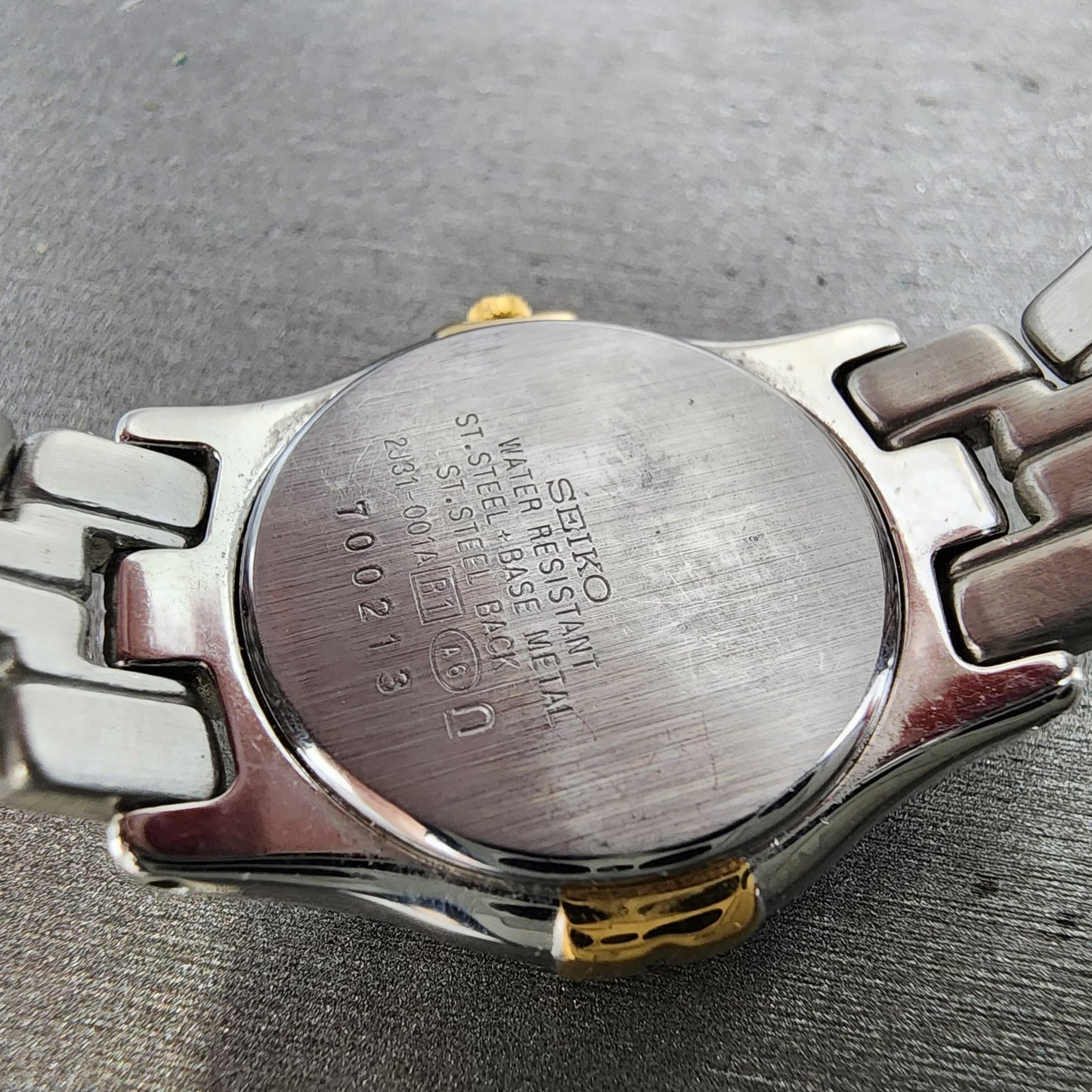 Seiko Exceline Watch Women 23mm Cream Dial Two Tone Round 2J31001A New Battery9