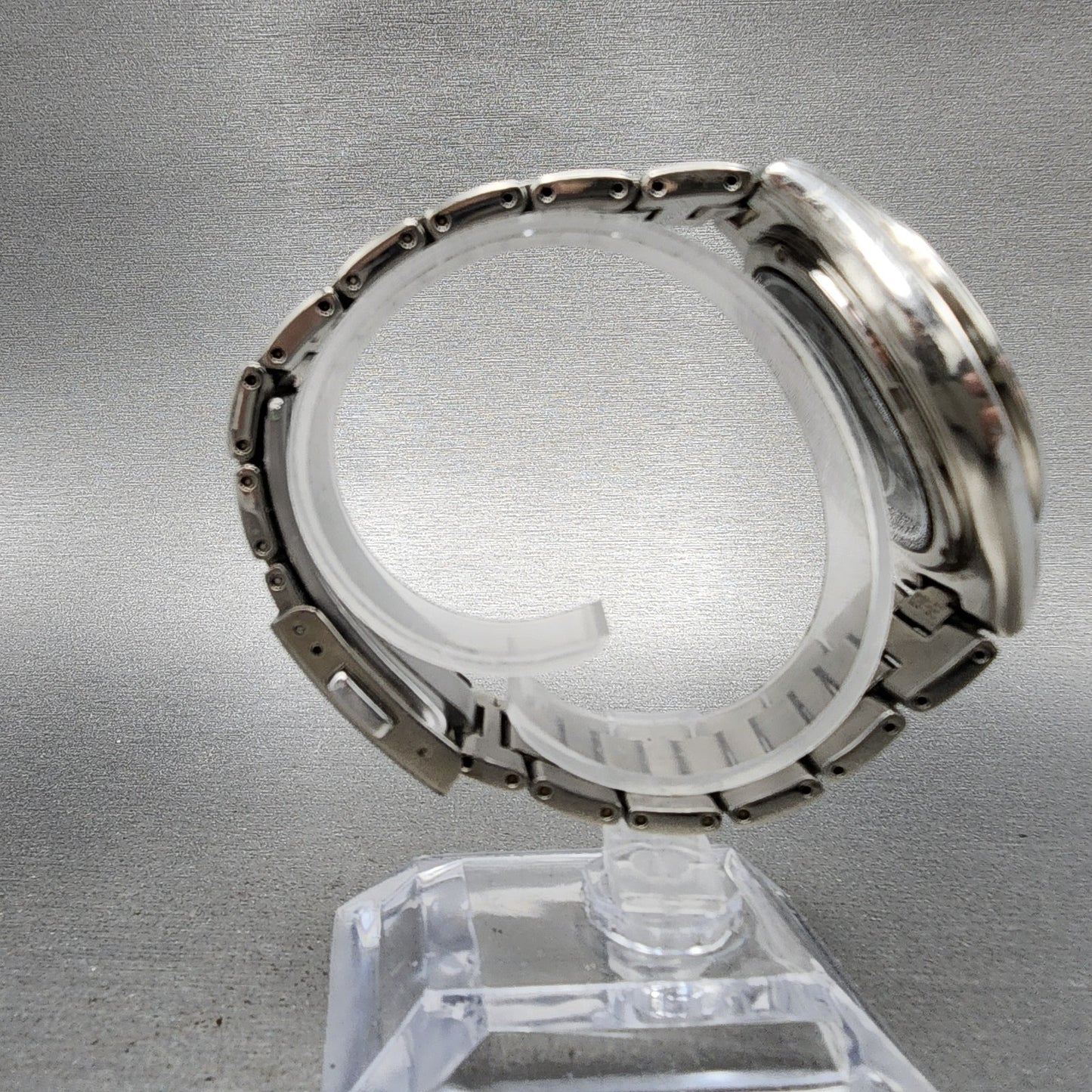Seiko Solar Watch Men 38mm Silver Dial Titanium Atomic Date Round Runs 7B220AD09