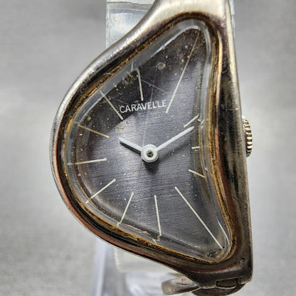 Bulova Caravelle Asymmetrical Watch Women 20mm Silver Dial Silver Tone Manual1