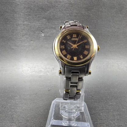 Citizen Eco-Drive Watch Women 25mm Black Dial Two Tone Round E031-S021812 Runs5