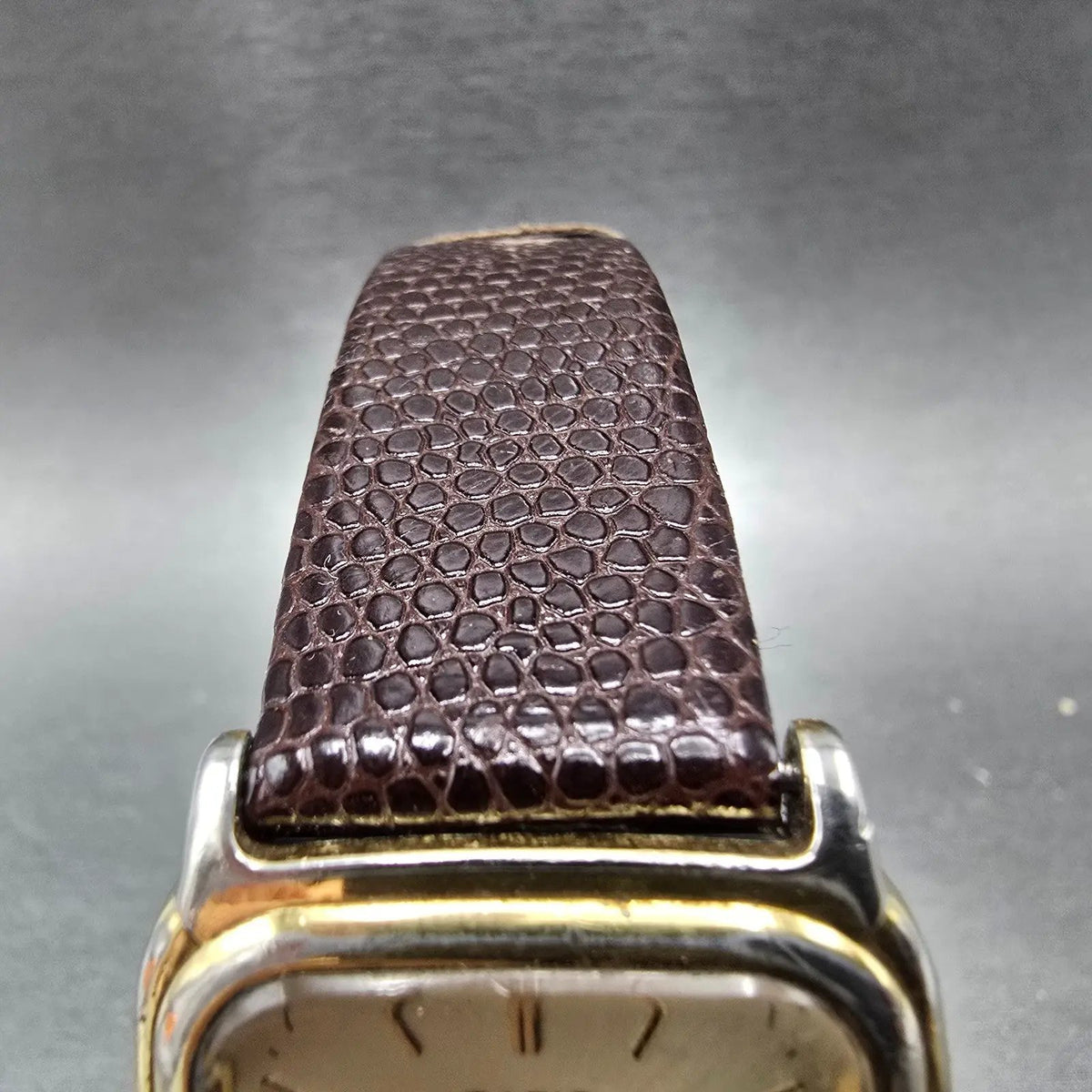 Casio AQ-307 Watch Men 30mm Champagne Dial Gold Alarm Chronograph PARTS5
