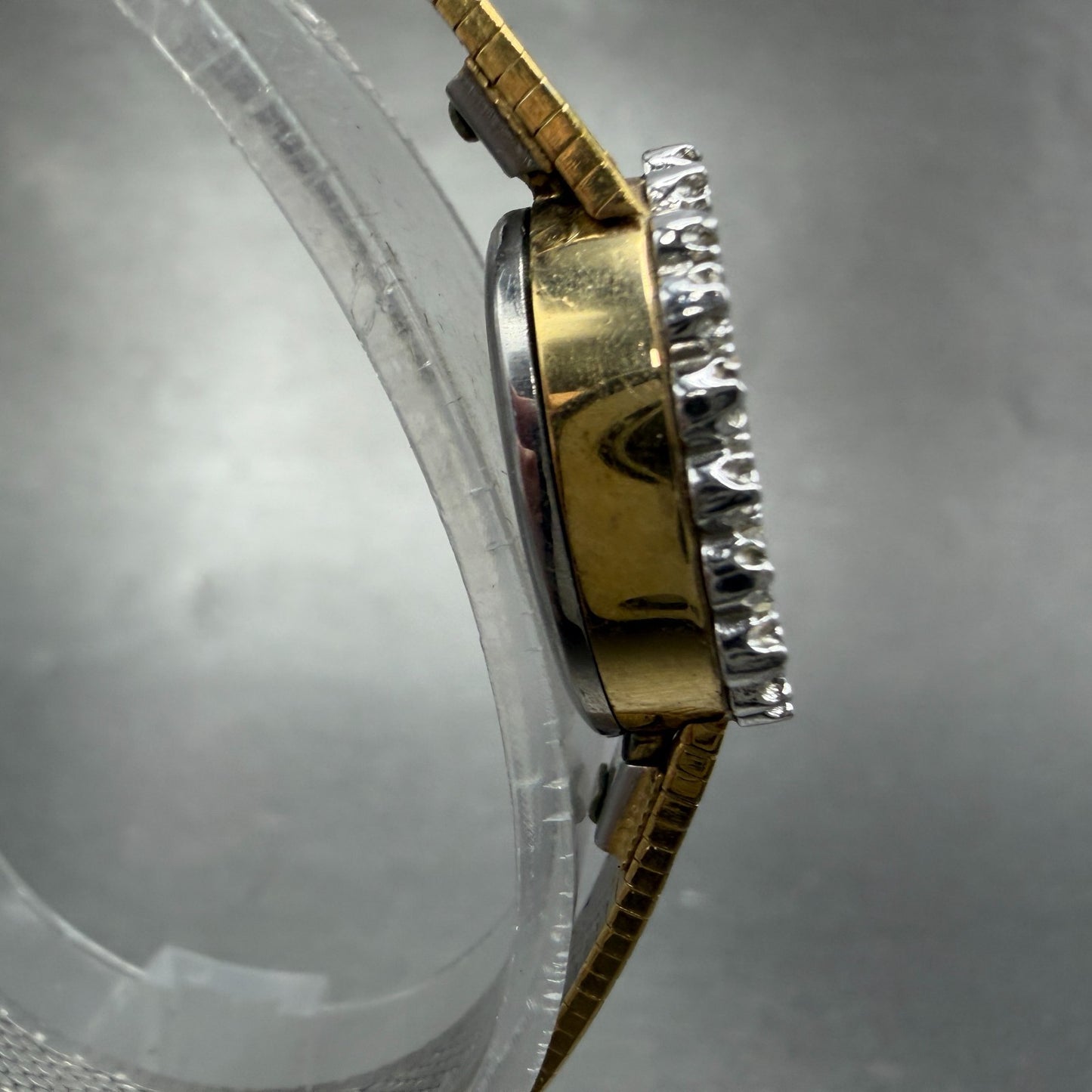 Armitron Deauville Diamond Watch Women 16mm White Dial Two Tone Oval NewBattery3