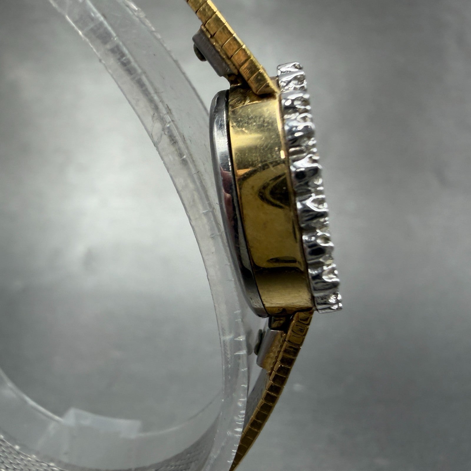 Armitron Deauville Diamond Watch Women 16mm White Dial Two Tone Oval NewBattery3