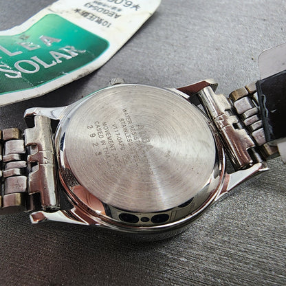 Seiko ALBA Solar Watch Women 25mm White Dial Silver Tone Round V1170AP0 Works9